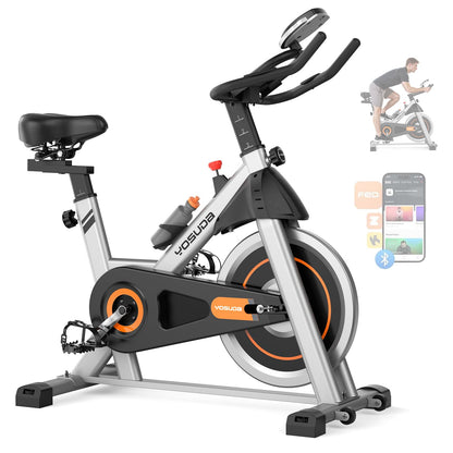 YOSUDA Exercise Bike – Brake Pad Stationary Bike for Home & App - FitLife - WellnessOasis