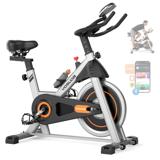 YOSUDA Exercise Bike – Brake Pad Stationary Bike for Home & App - FitLife - WellnessOasis