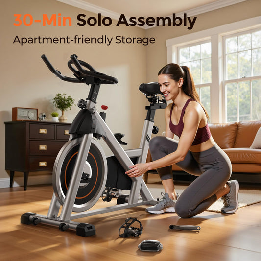 YOSUDA Exercise Bike – Brake Pad Stationary Bike for Home & App - FitLife - WellnessOasis