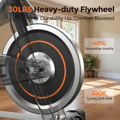 YOSUDA Exercise Bike – Brake Pad Stationary Bike for Home & App - FitLife - WellnessOasis