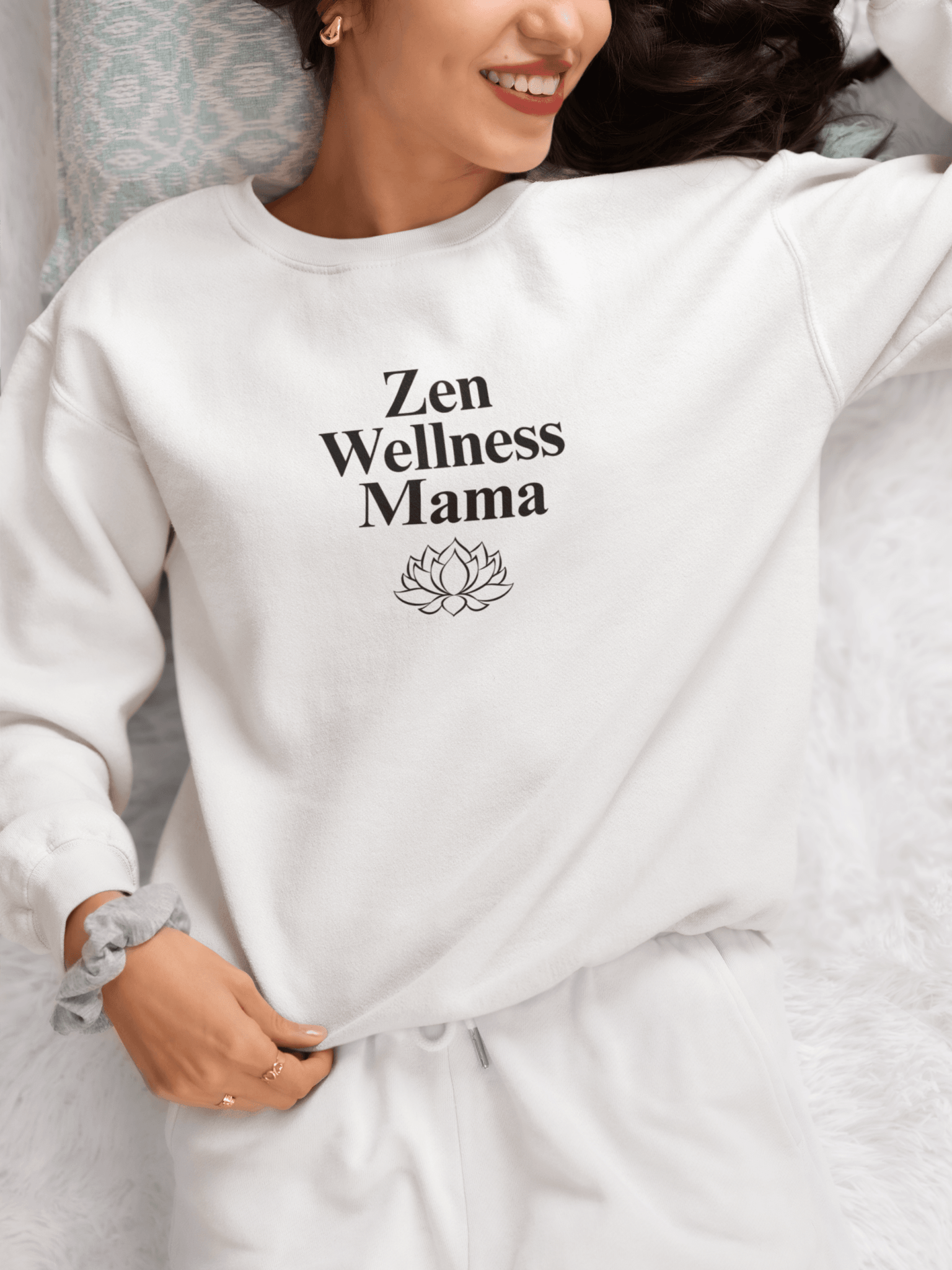 Zen Wellness Mama Sweatshirt – Mindful Mom Self - Care Pullover - FitLife - WellnessOasis